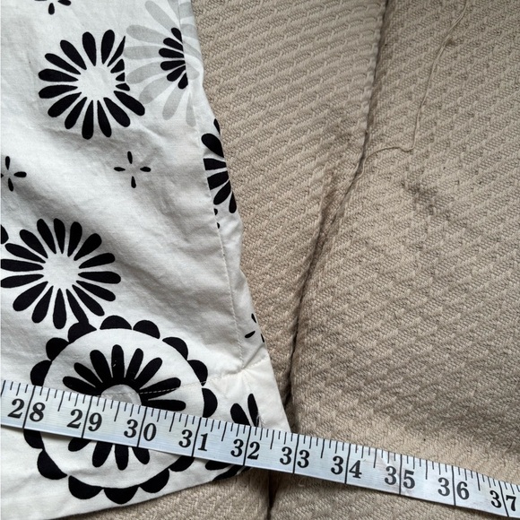 GAP STRETCH MINI DRESS STRAPLESS LINED CREAM W/ BLACK PINK GRAY FLOWERS SIZE 12 - Picture 6 of 11